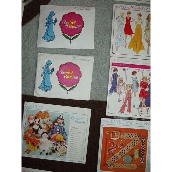 Creative Patterns 1975 Vintage Lot Collection Patterns Books Cards - Picture 5 of 9